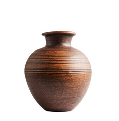 Ceramic vase, Antique ceramic jar, Clay ceramic bowl, isolated on transparent background