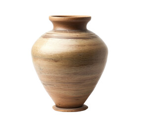 Ceramic vase, Antique ceramic jar, Clay ceramic bowl, isolated on transparent background