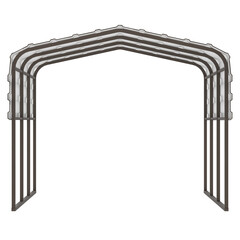 3D rendering illustration of a carport