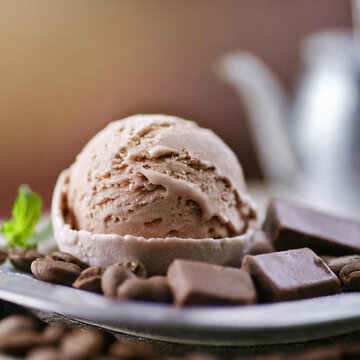 Coffee ice cream chocolate background image