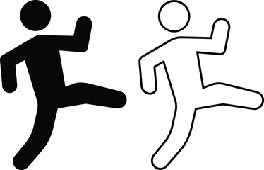 Set people pictogram icon. People in motion active lifestyle black flat or line vector collection isolated on transparent background. Man or woman Basic Posture People Sitting Standing Sign Symbol.