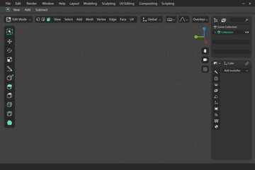Graphic design application panel. Digital program for drawing toolbar for creating and composing videos and pictures in vector based design