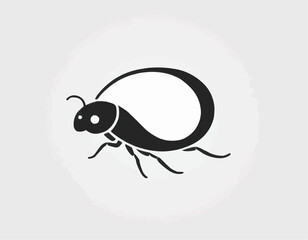 Flea solid icon, pests concept, home parasite jumping insect sign on white background, Flea silhouette icon in glyph style for mobile concept and web design. Vector graphics