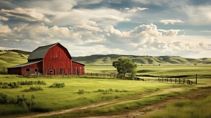Fototapeta premium rural barn landscape