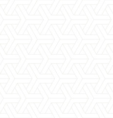 Vector seamless pattern. Modern stylish texture. Repeating geometric background. Linear monochrome thin hexagonal grid. Tileable graphic design. Can be used as swatch for illustrator.