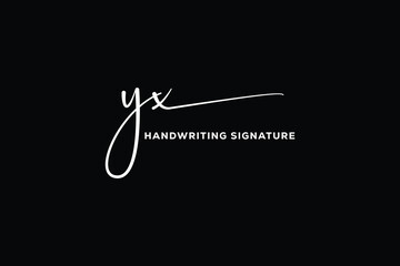 YX initials Handwriting signature logo. Y X Hand drawn Calligraphy lettering Vector.  YX letter real estate, beauty, photography letter logo design.
