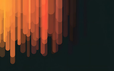 Black orange minimalistic abstract background, copy space.