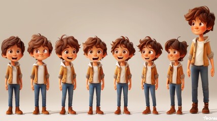 3d cartoon character view of the animation layer.