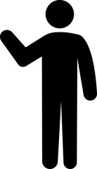 People pictogram icon. People in motion active lifestyle black flat vector isolated on transparent background. Man or woman Basic Posture People Sitting Standing Sign Symbol.