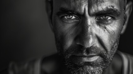 Striking Black and White Portrait of an Actor AI Generated.