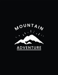 Minimalist Vintage Mountain Adventure - Tshirt