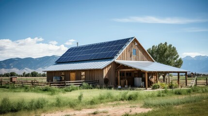 Fototapeta na wymiar renewable solar barn