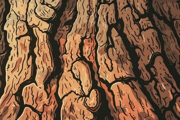 Close-Up of Bark on a Tree