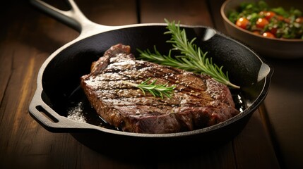 sizzle steak in cast iron