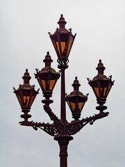 Fototapeta na wymiar A street lamp on the Palace Square.
