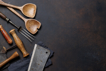 Fototapeta na wymiar Culinary essentials: Diverse cooking utensils