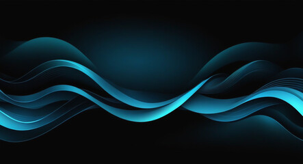Fototapeta premium abstract blue wave background