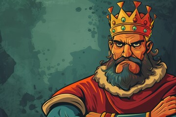 Cartoon Man With Crown on Head
