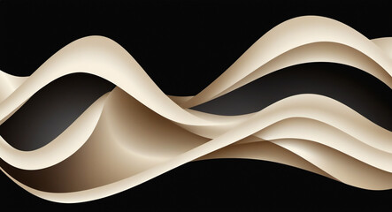 vDynamic Metallic Wave Band Flow: Abstract 3D Rendering
