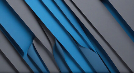 Fototapeta premium Abstract Geometric Banner with Parallel Lines on Blue