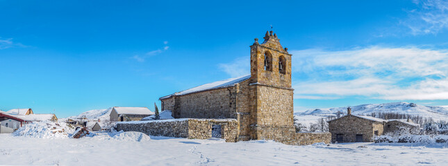 San Pedro de Antioquía church. Biocona, Soria, Castilla y Leon, Spain. - 735366793