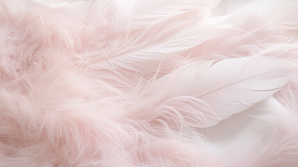 The gentle elegance of a soft feathers texture background, subtle colors and fine details, a serene and calming visual experience Ai Generative