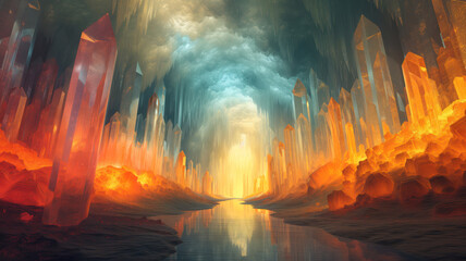 Healing crystal cave of creation