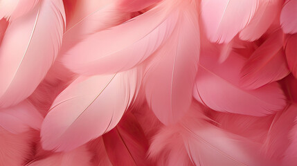 The delicate patterns of soft feathers texture, artistic interpretations and a harmonious color palette, visually soothing and elegant background Ai Generative