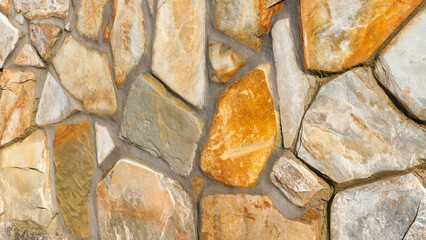 Muro de placas de piedra