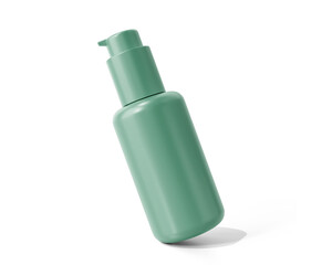 Blank Plastic Cosmetic Spray Bottle packaging isolated on transparent background, prepared for mockup, 3D render.