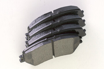 Front and Rear New Brake Pads For Modern Car.