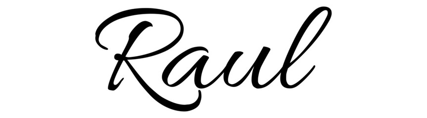 Raul - black color - name written - ideal for websites,, presentations, greetings, banners, cards,, t-shirt, sweatshirt, prints, cricut, silhouette, sublimation

