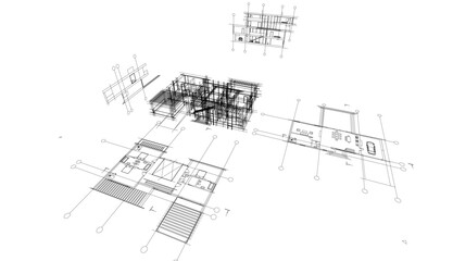 sketch of a building