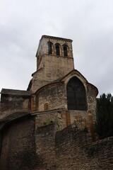 Fototapeta na wymiar church of Sainte Madeleine in ruins, Tournus, France 
