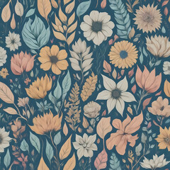 Amazing flower pattern background.