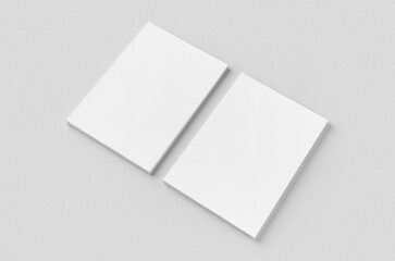 Cv, resume, letterhead, invoice mockup. Stack of A4 papers on a grey background.