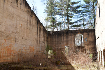Banning State Park, Sandstone, Minnesota 4-17-2021 - inside of ruins of building at Banning State Park