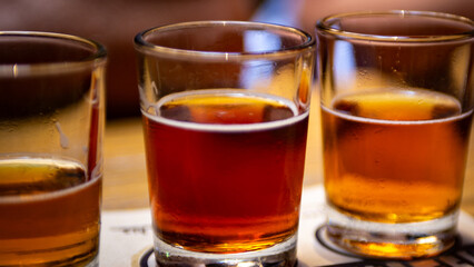 Trio of  beer tastings