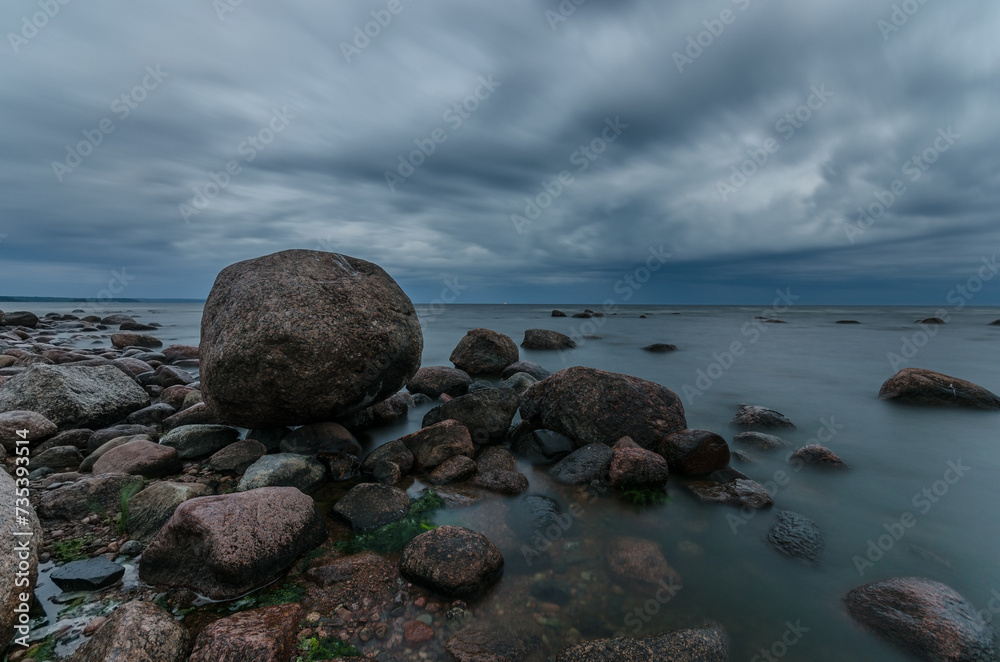 Wall mural stones on the beach