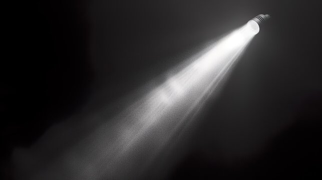 Light Effect Spotlight. Spotlight Black and White Lighting Isolated on black background. 3d illustration