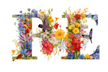 The Embrace of Spring: A Floral Interpretation of the Fh Initials Enriched by the Season's Natural Beauty