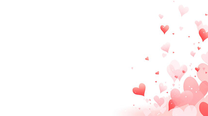 Floating Pink Hearts Creating a Whimsical Valentines Day Atmosphere