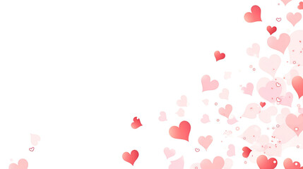 White Background With Multiple Red Hearts