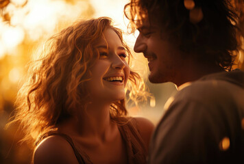 A Man and a Woman Standing Next to Each Other