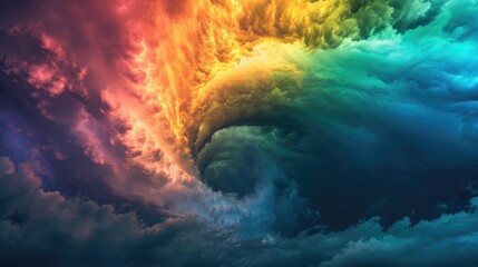 rainbow colored tornado