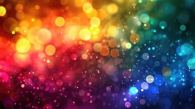 colorful rainbow bokeh abstract background