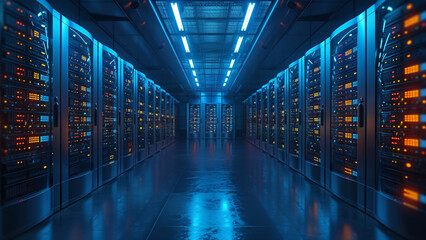 Fototapeta premium a large server network