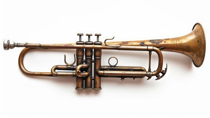 Fototapeta premium Trumpet isolated on a white