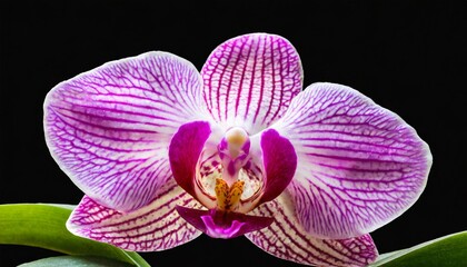 isolated png file of a pink and purple orchid flower image