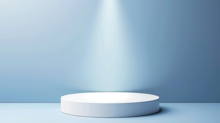 Beige background for product presentation with shadow Podium, stage pedestal platform for cosmetic product. Empty round podium. Mockup.